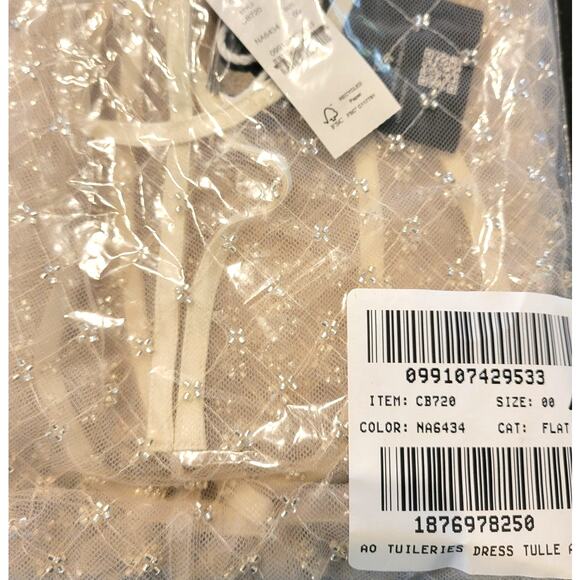 NWT J. Crew Collection Anna October© X J.Crew Sheer Beaded Dress Sheath 00 - Picture 11 of 12